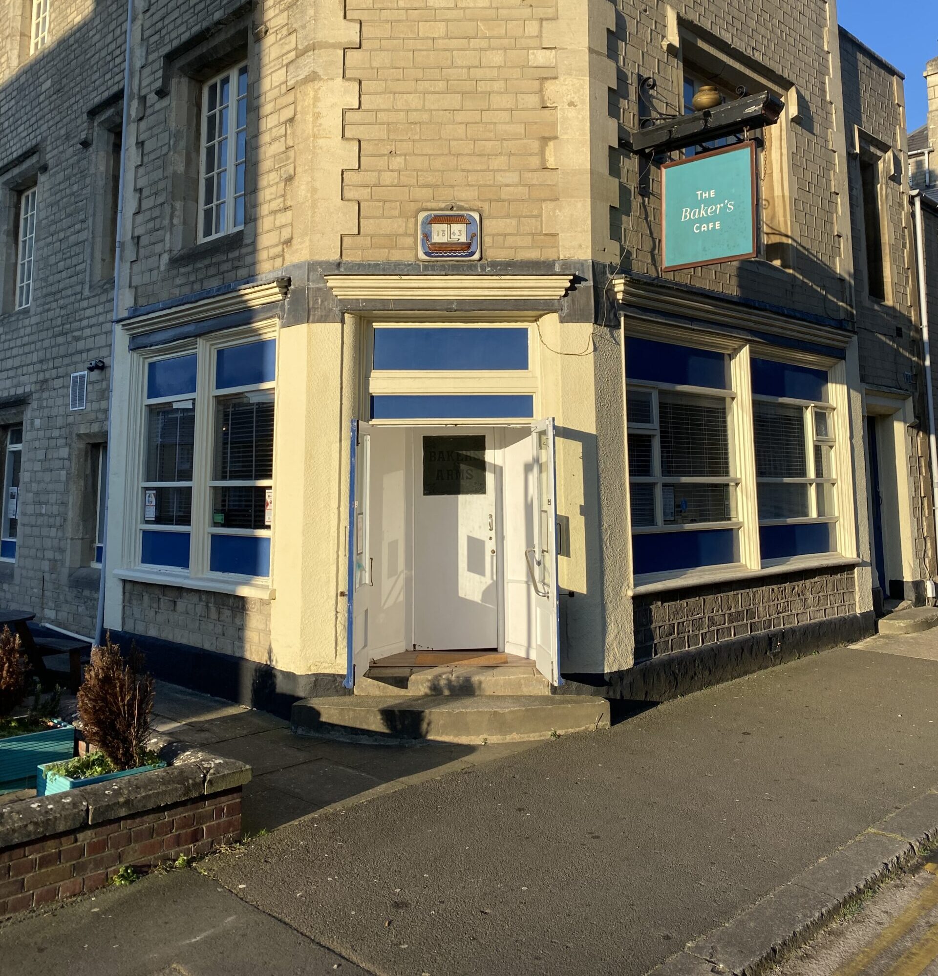 Bakers Front Doors Open